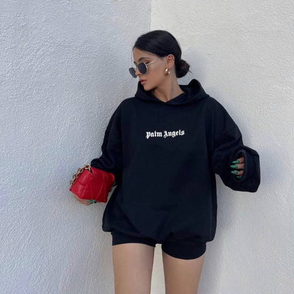 Damen Oversized Hoodie Kängurutasche Grau Eveloria