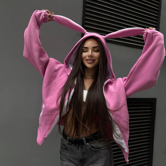 Damen Kapuzenjacke mit Tierohren Eveloria - Eveloria