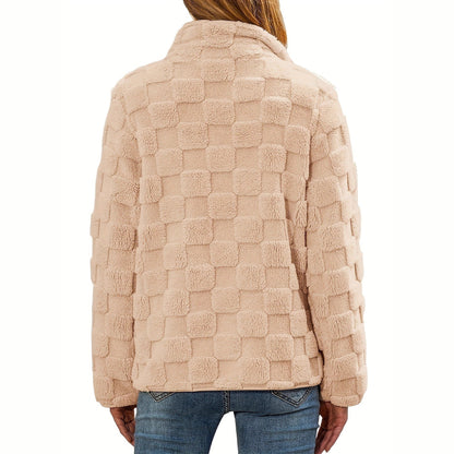 Damen Fleecejacke Strukturiert Eingrifftaschen Eveloria