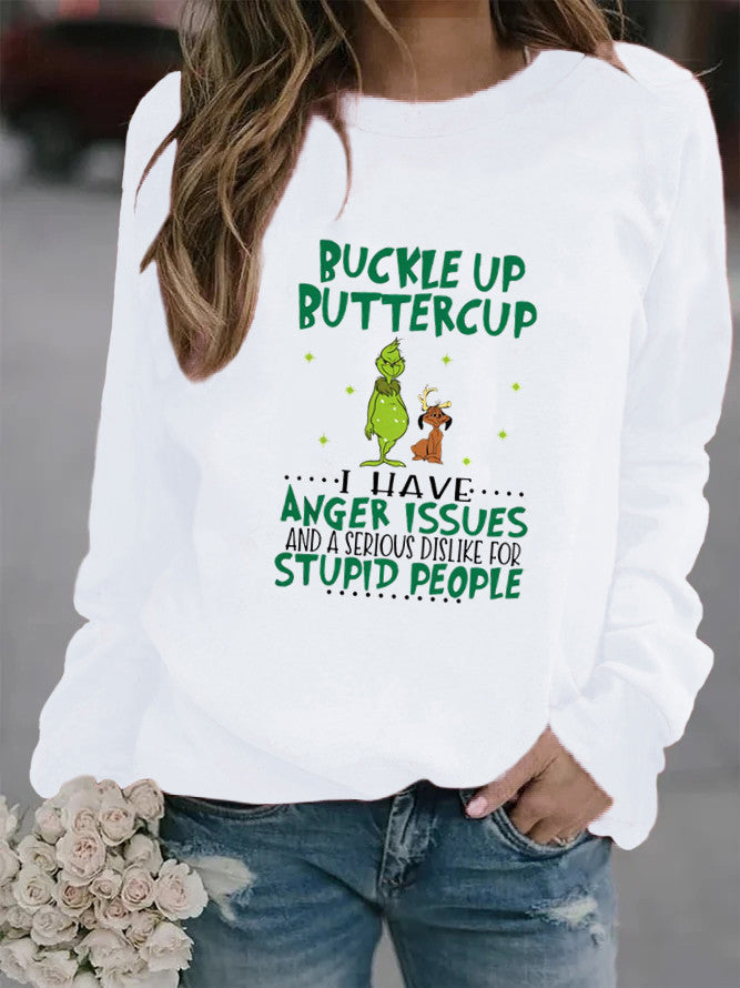 Damen Sweatshirt Humorvolles Design Weich