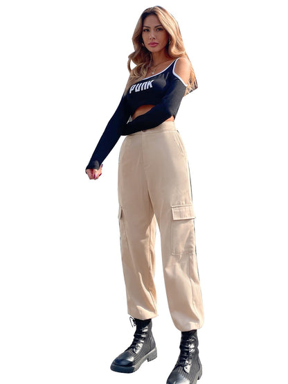 Damen Cargo-Hose Elastisch Bequem Eveloria