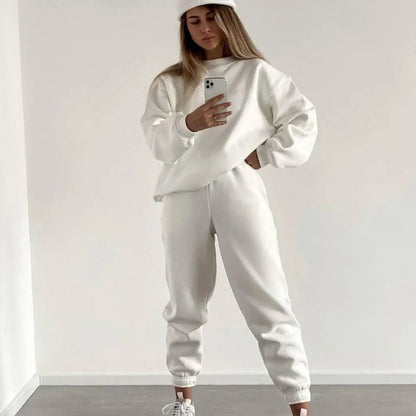 Damen Sweatshirt Jogginghose Set Weich Größe mit Gummizug