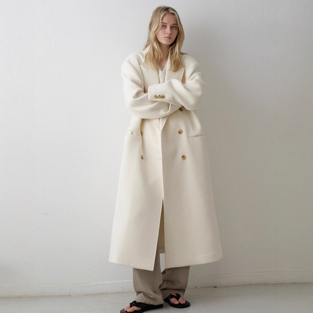 Damen Oversized-Mantel Doppelter Knopf Eveloria