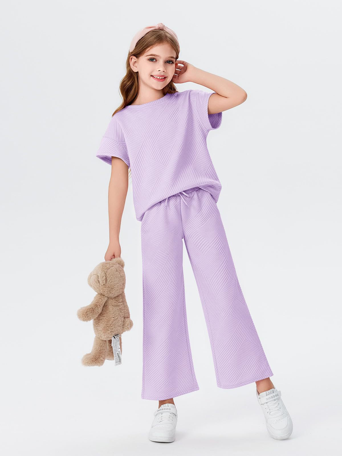 Damen Schlafanzug-Set mit weitem Oberteil und lockeren Hosen Eveloria