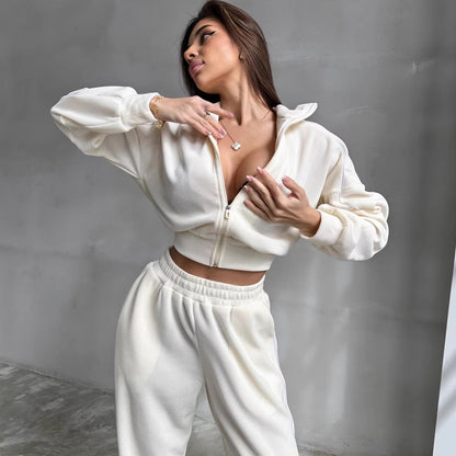 Damen Loungewear-Set Kapuze Weite Passform Eveloria