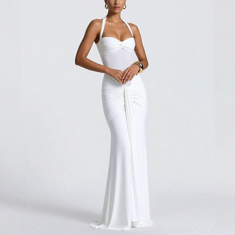 Damen Abendkleid Taillierter Schnitt Raffinierte Falten Eveloria