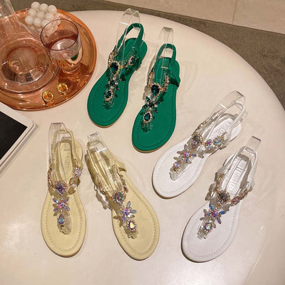Eveloria Damen Strass-Sandalen