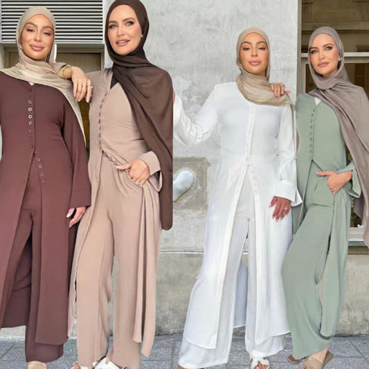 Damen Jumpsuit Elegantes Knopfdesign Weites Bein Eveloria - Eveloria
