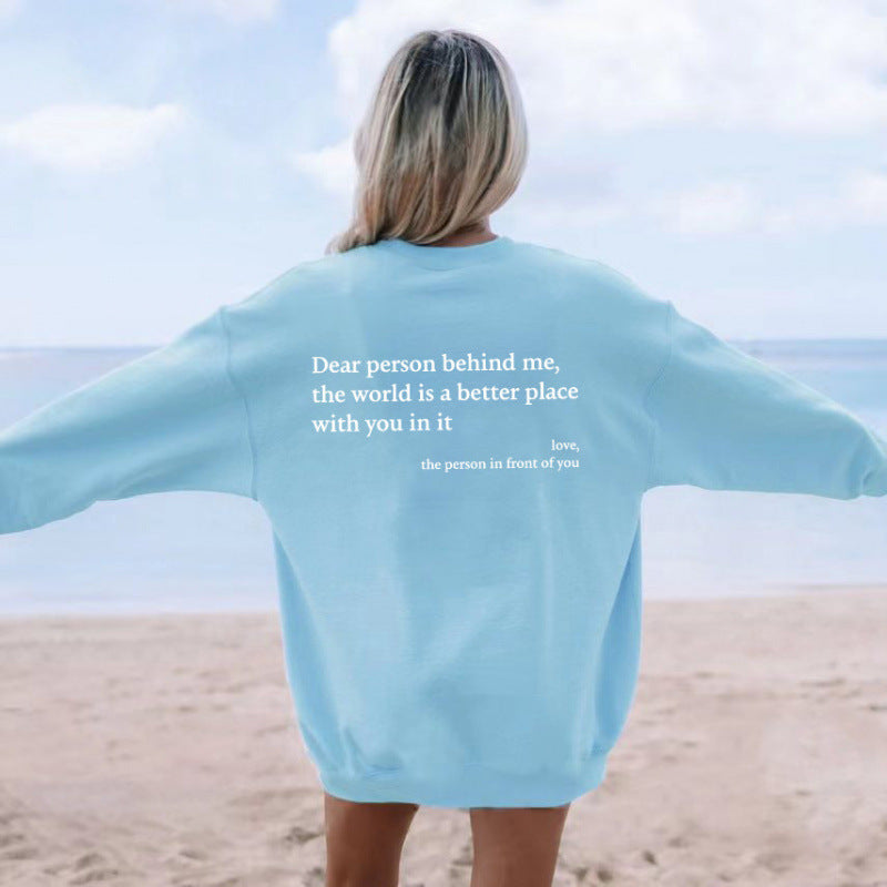 Damen Sweatshirt Eveloria mit Schriftzug