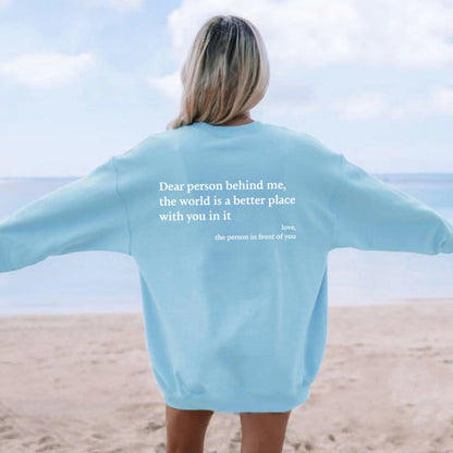 Damen Sweatshirt Eveloria mit Schriftzug