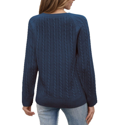 Damen Strickpullover Luftige Maschenstruktur Herz-Applikation