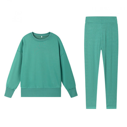 Damen Sportset Sweatshirt und Leggings locker und enganliegend