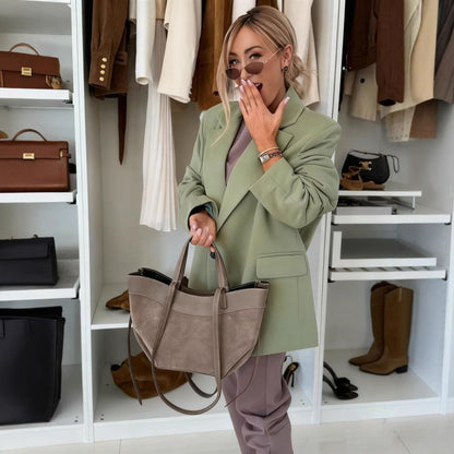 Damen Blazer mit Kapuze und Hose Elegant