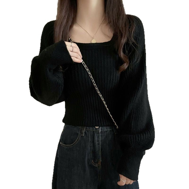 Damen Strickpullover Weit Ärmel Eveloria