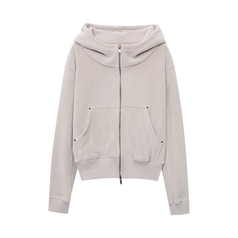 Damen Kapuzenjacke Weiches Fleece