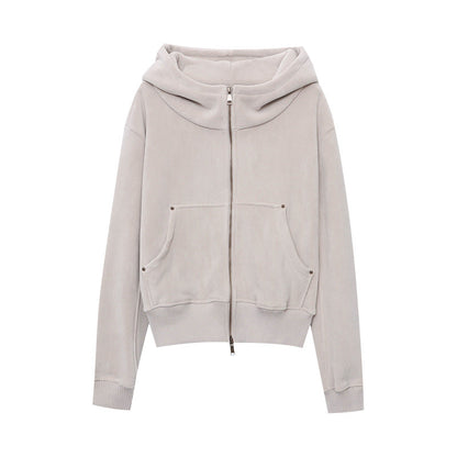 Damen Kapuzenjacke Weiches Fleece