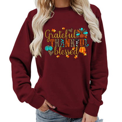 Damen Sweatshirt Herbstlich Dankeschön Motiv Eveloria