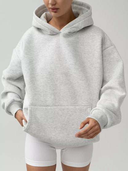 Damen Oversize Kapuzenpullover Baumwollmix Eveloria