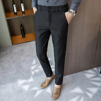 Herren Anzughose Nadelstreifen Elegantes Old-Money-Design