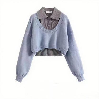 Damen Crop-Pullover Einzigartiges Design Eveloria