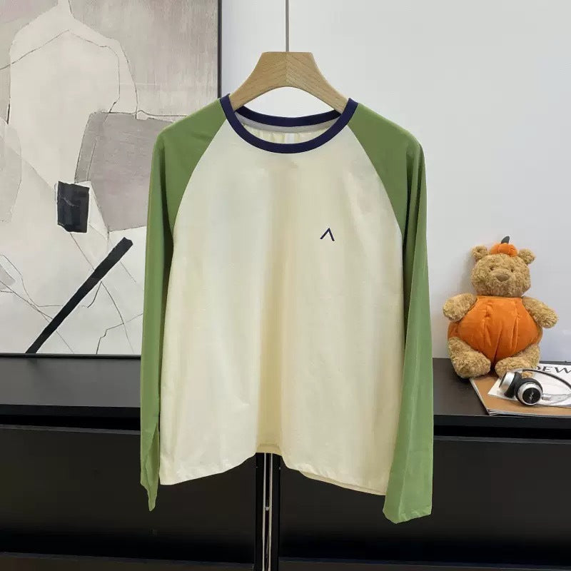 Damen Langarm T-Shirt Eveloria Baumwolle Weiß