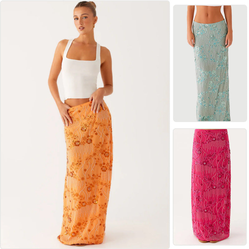 Damen Badeanzug mit Rock und Applikationen - Eveloria
