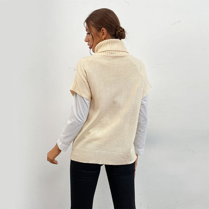Damen Strickpullover Stehkragen Eveloria