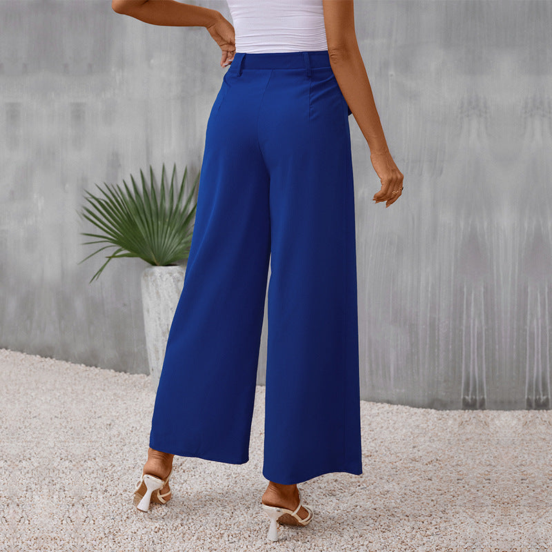 Damen Hochbundhose Weite Passform Praktische Taschen Eveloria