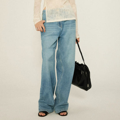 Damen High-Waist Bootcut-Jeans Denim Eveloria