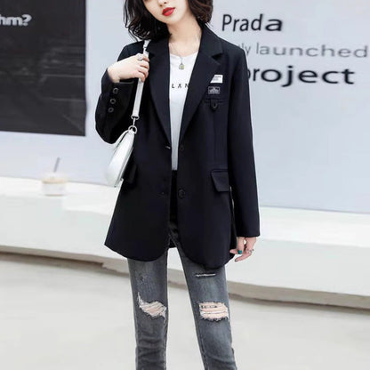 Damen Oversize Blazer Doppelt Belegt Elegant Eveloria