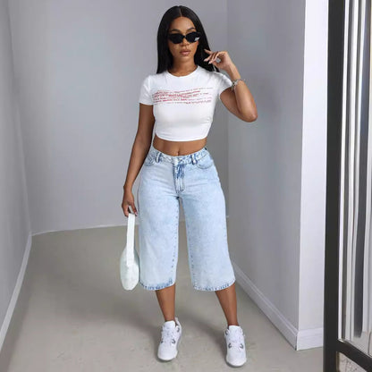 Damen Culotte Jeans Eveloria Komfort