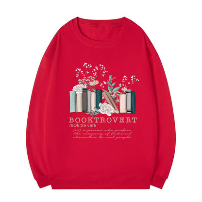 Damen Sweatshirt Bücherdesign Grau Eveloria - Eveloria