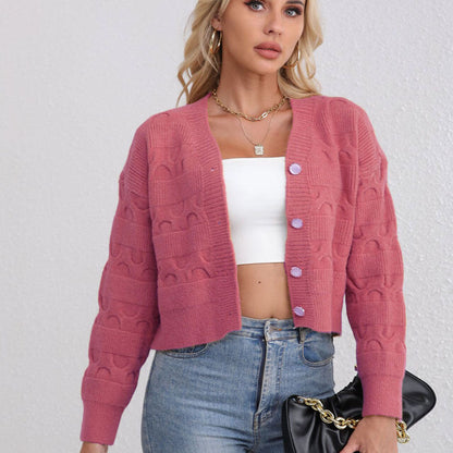 Damen Grobstrickjacke Eveloria Komfortschnitt Einzigartiges Muster