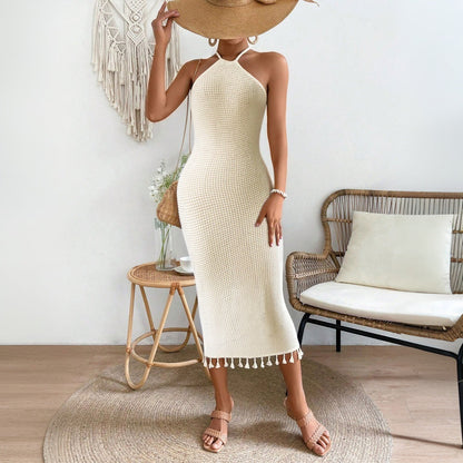 Damen Strickkleid Halsnaher Träger Eveloria - Eveloria