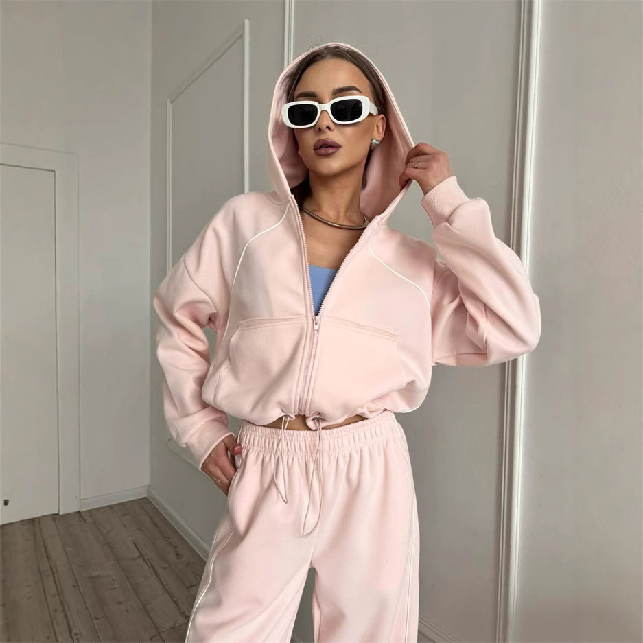 Damen Relax-Anzug Sportlich Moderner Schnitt Schwarz - Eveloria