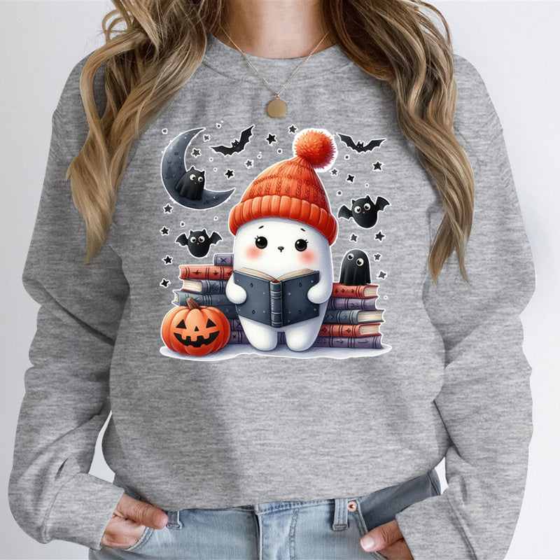 Damen Sweatshirt Halloween-Motiv Hochwertiges Material