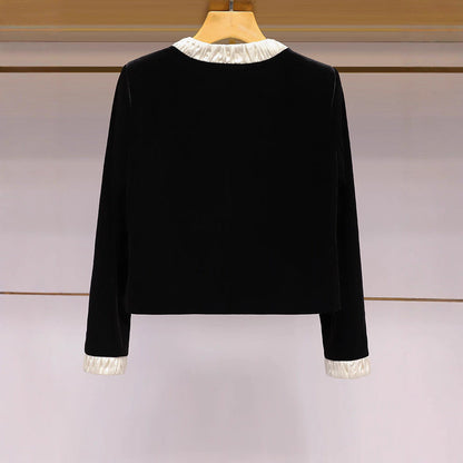 Damen Kurzjacke Elegante Rüsche Eveloria