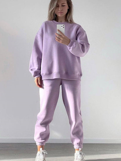 Damen Sweat-Anzug Komfortschnitt Bequem Eveloria