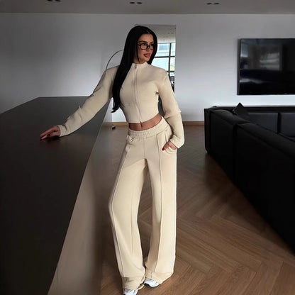 Damen Zweiteiler Ensemble Hochwertiges Material Bequem