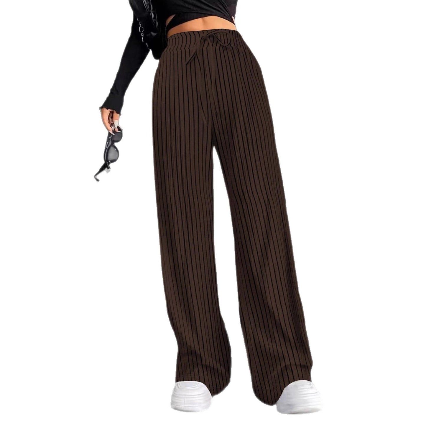 Damen Plissee-Hose Weit mit elastischem Bund und Taschen