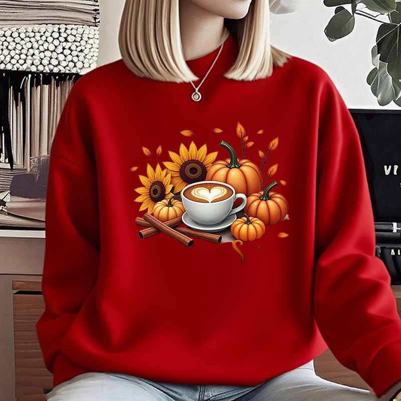 Damen Sweatshirt Herbstlich Motiv Spezialdruck Eveloria