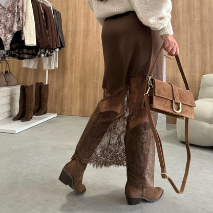 Damen Spitzenrock Asymmetrisch Eveloria