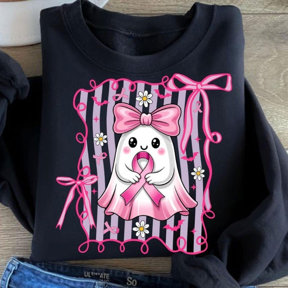 Damen Sweatshirt Geistermotiv Verspieltes Design Grau