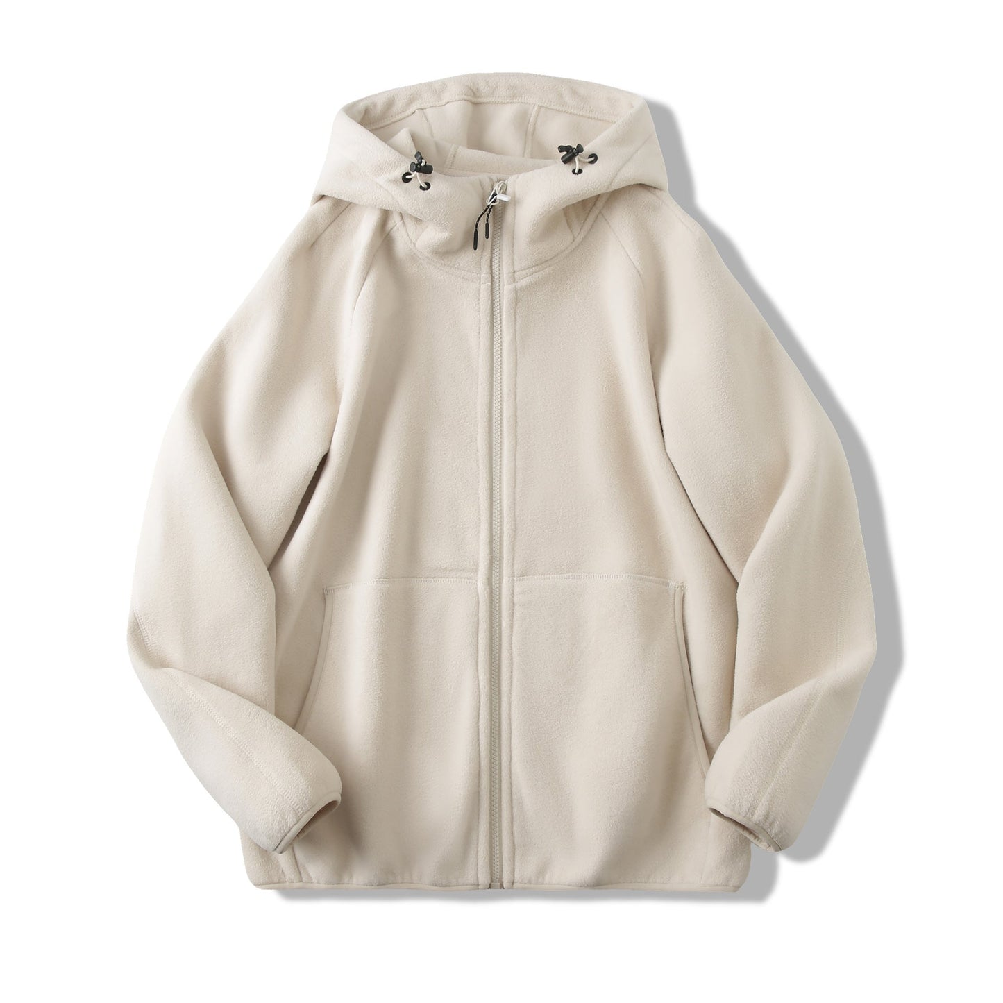 Damen Fleecejacke mit Kapuze und Taschen Eveloria