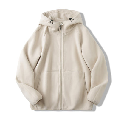 Damen Fleecejacke mit Kapuze und Taschen Eveloria