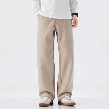 Herren Stoffhose Weit Gerade Bein - Eveloria