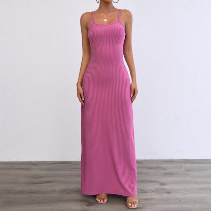 Damen Maxikleid Figurbetont Rippstruktur Eveloria - Eveloria