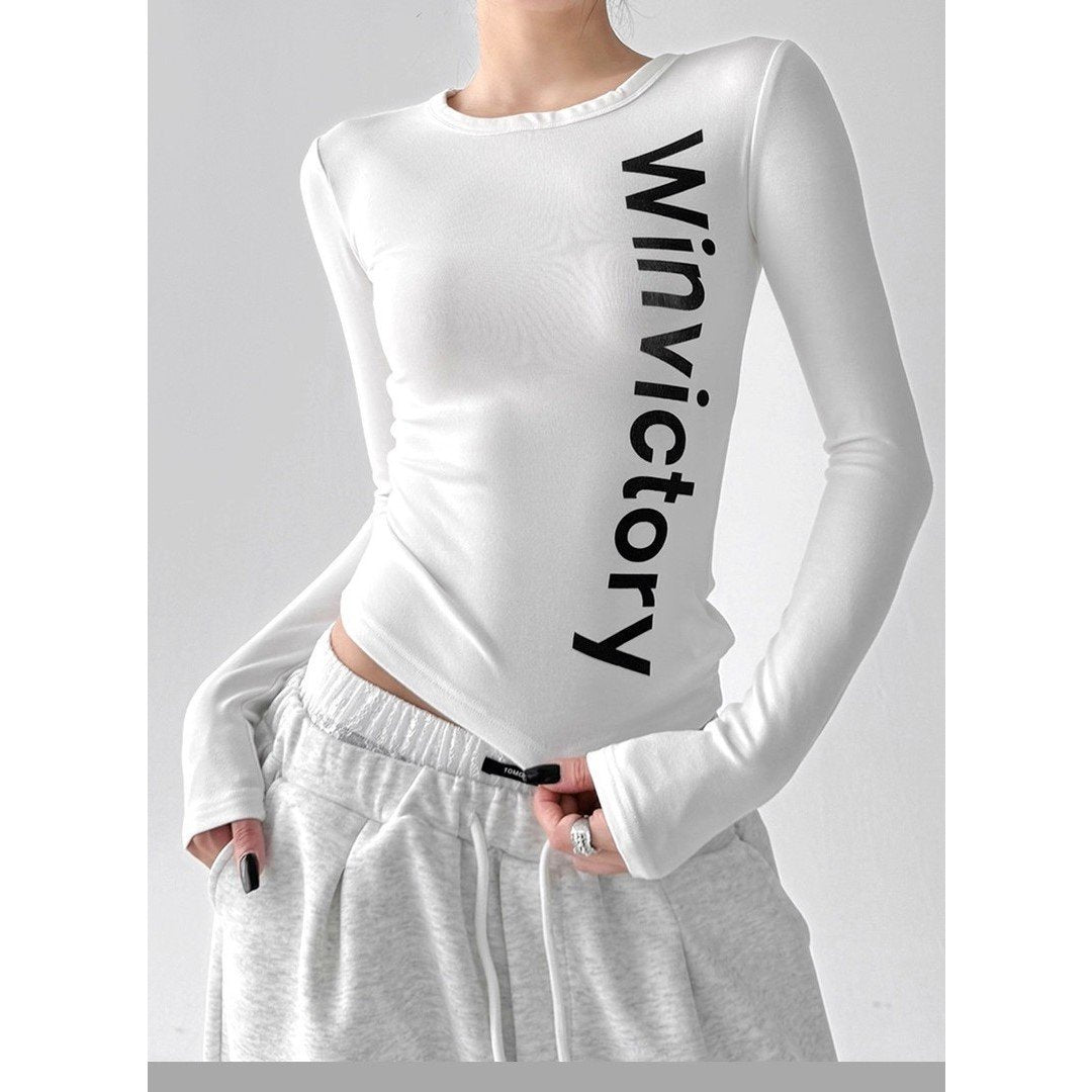 Damen Statement-Shirt Langärmlig Eveloria