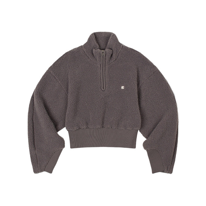 Damen Pullover Halbgeschlossen Kuschelig Eveloria