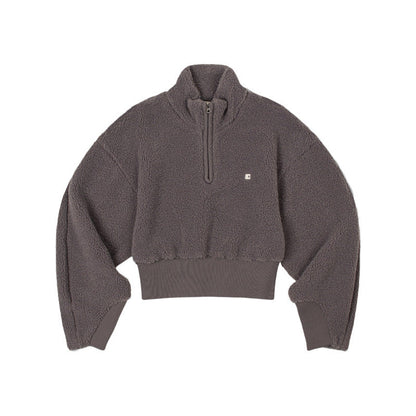 Damen Pullover Halbgeschlossen Kuschelig Eveloria